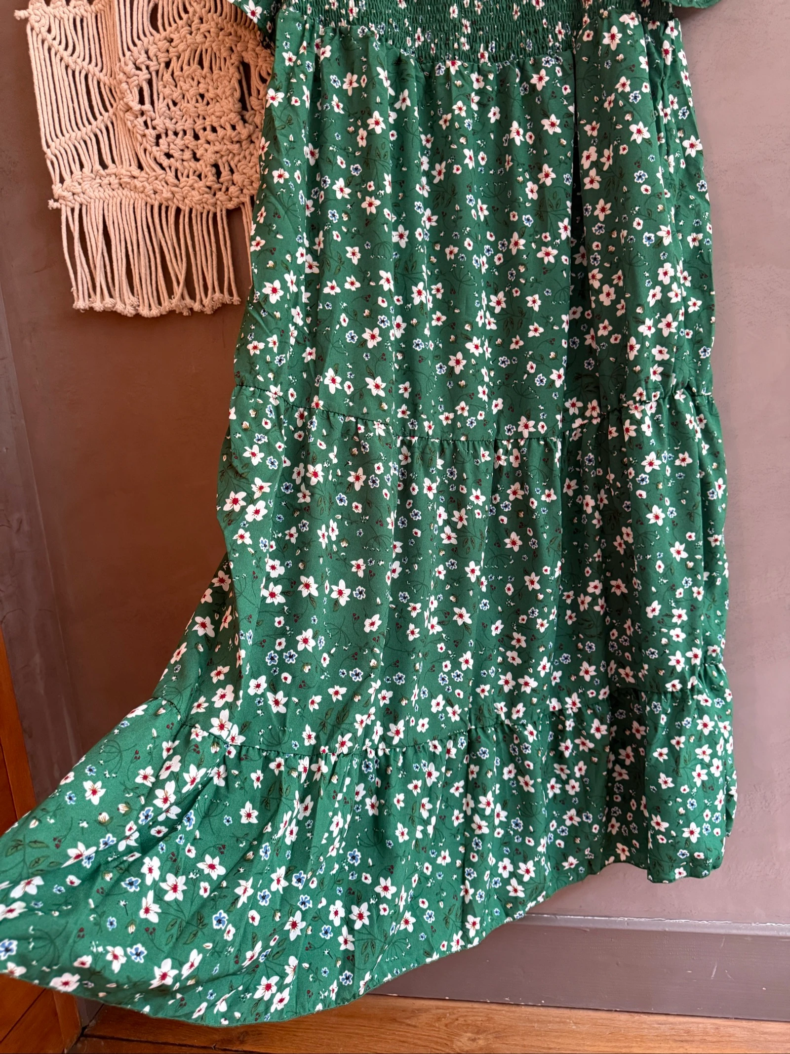 Vestido talla 52 con busto smocked romántico – photo 2